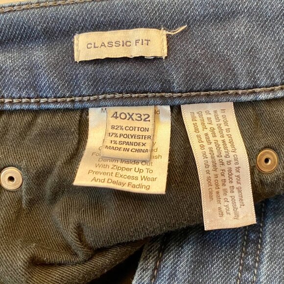 Joseph Abboud Jeans 40x32 Straight Classic Fit Stretch Men's Dark Wash - Picture 4 of 8